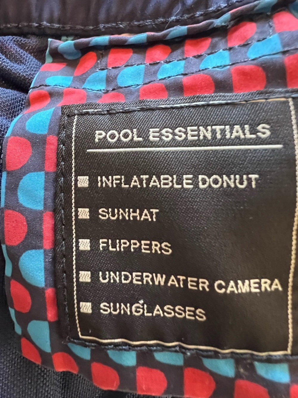 Scotch & Soda Swim Trunks Geometric Print Red Blue Poolside Quick Dry Shorts - Picture 4 of 6